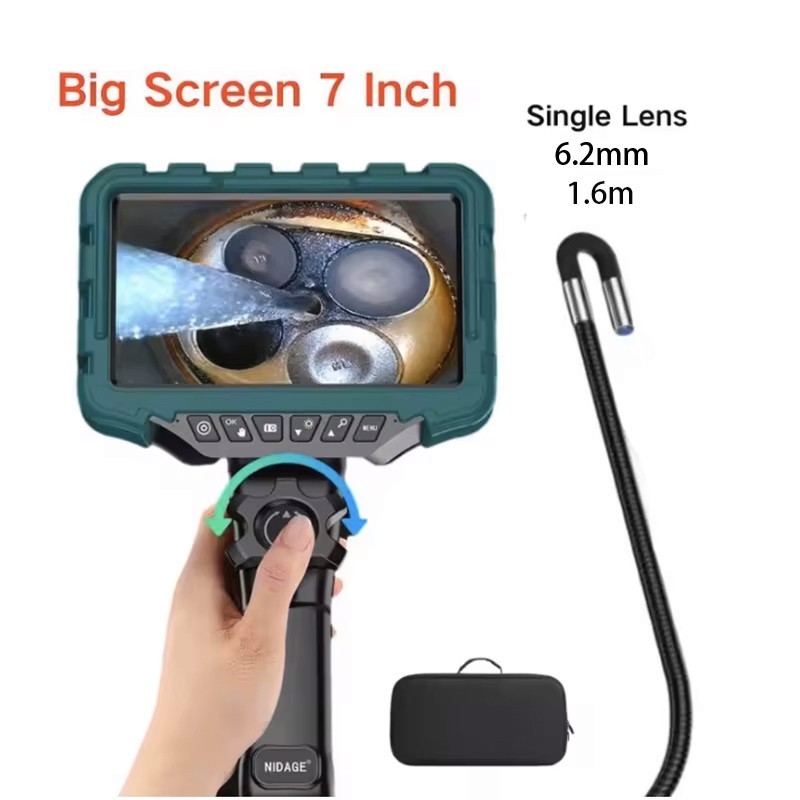 7-inch 2-Way 360° Articulating Borescope Industrial Endoscope Inspection Camera