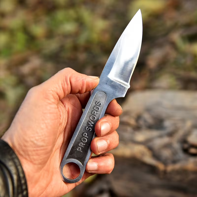 Razor Sharp Mini Fixed Bar Blade Knife with Genuine Leather Sheath –