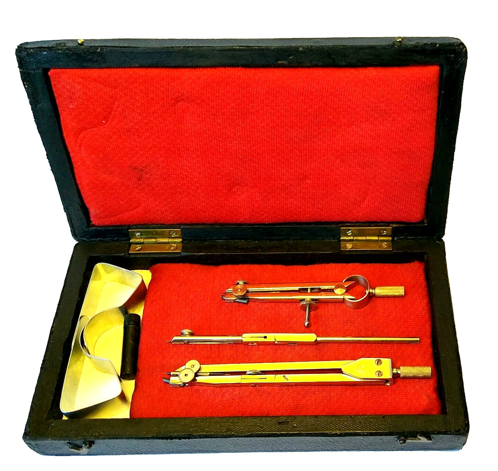 Vintage / Antique Technical Drawing / Draughtsman / Engineering / Compass Set