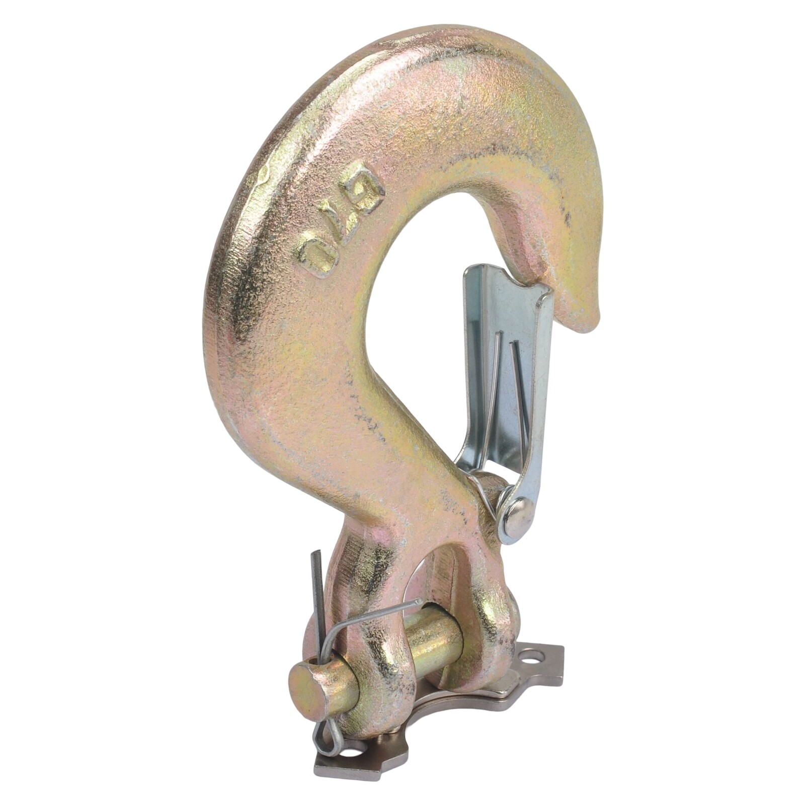 2PCS 3/8" Grade 70 Heavy Duty Forged Steel Clevis Slip Hook With Safety Latch