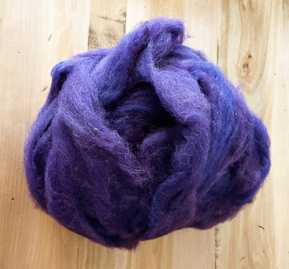Wool Roving—dark purple