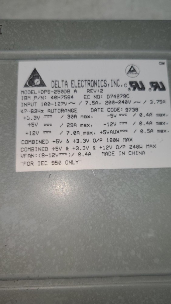 DPS-250DBA delta electronics inc 240W power supply