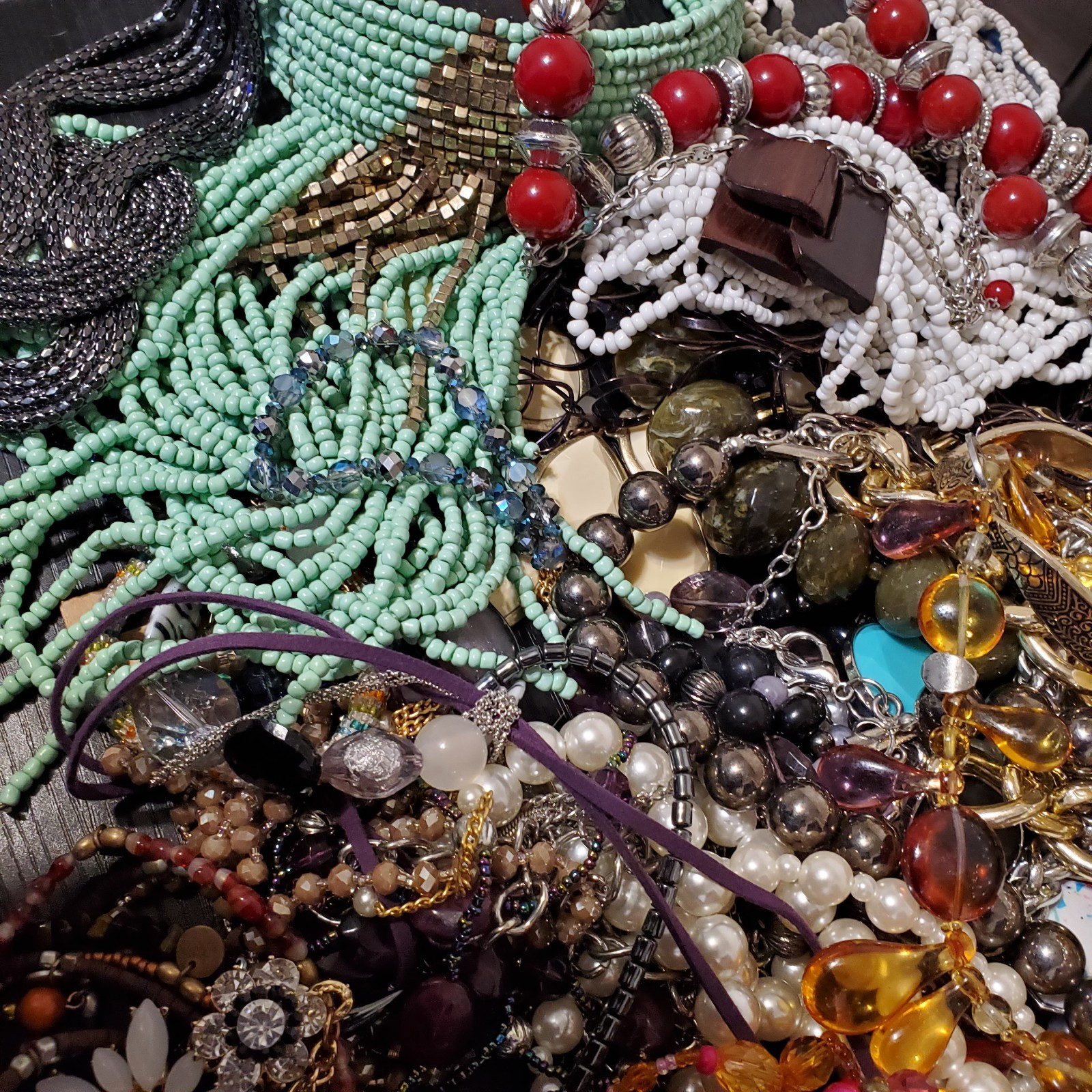 Vintage to Now Jewelry Estate Lot 1+ lb ALL wearable resell NO Junk FREE SHIP!!!
