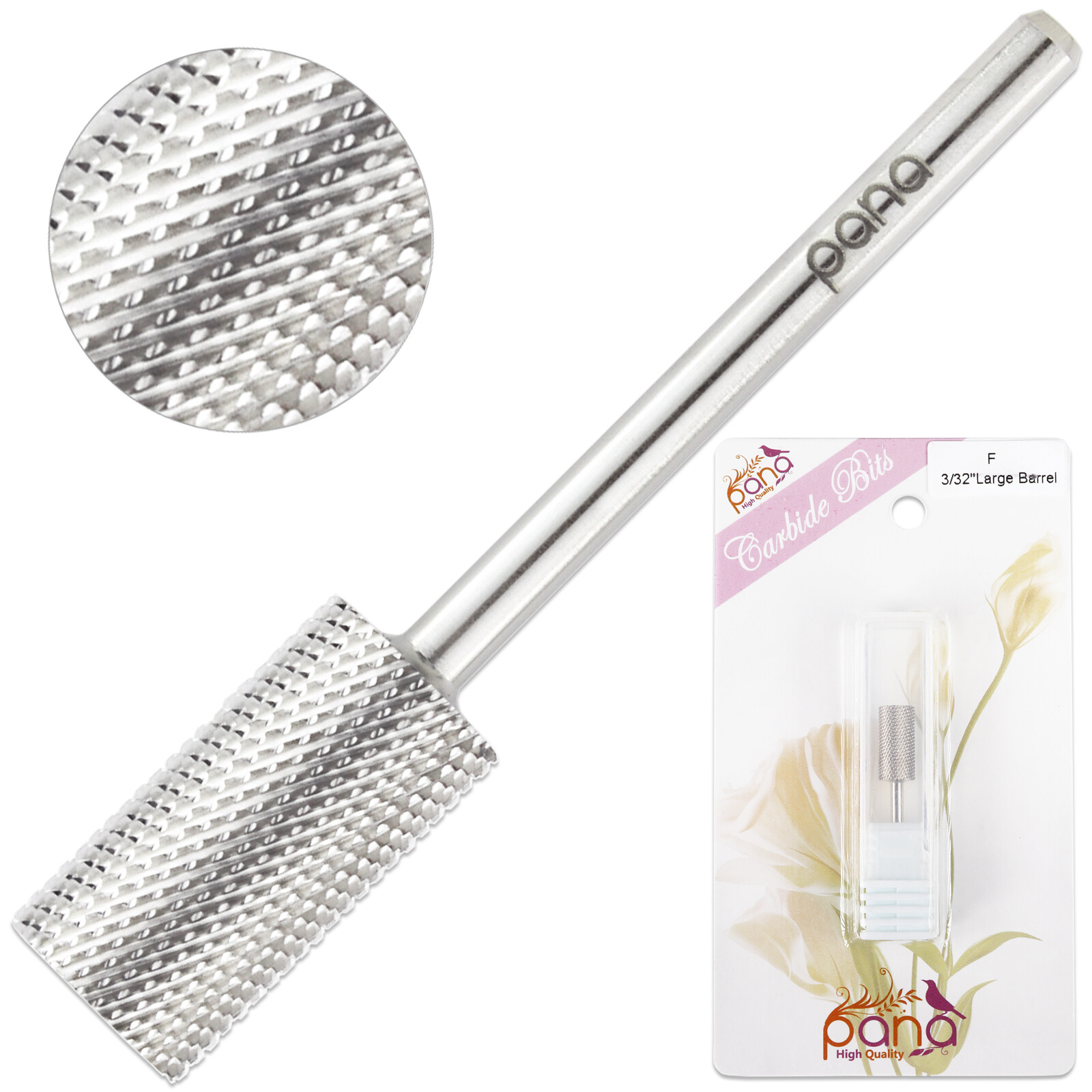 Professional Silver Large Barrel Nail Carbide Drill Bit Fine Grit