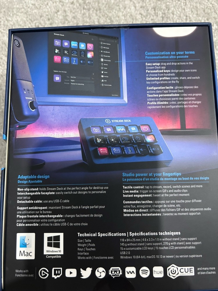 Elgato Stream Deck Black 15 Customizable LCD Keyboard Interface Controller