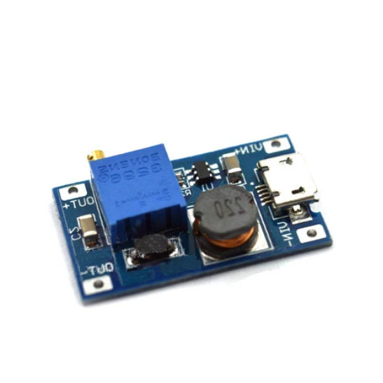 2A booster board DC-DC boost module input 2/24V rise 5/9/12/28V adjustable 2577
