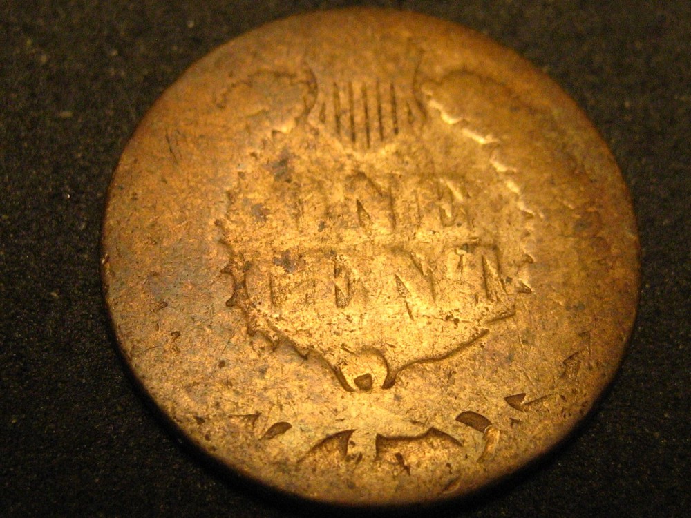 1886 Ty II Indian Head Cent Damaged #2