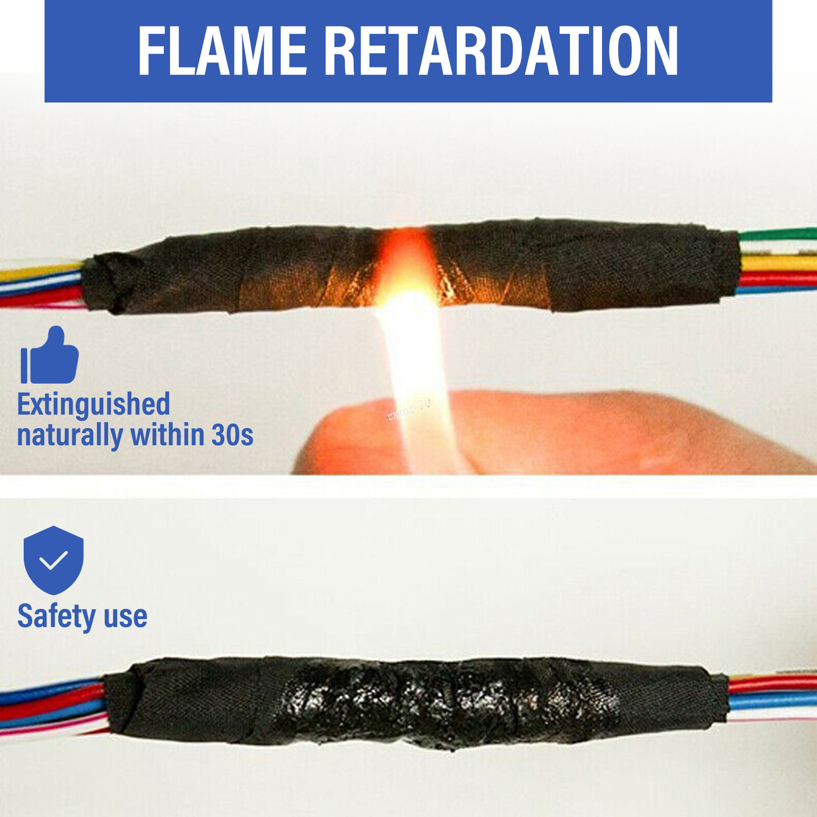 2 Rolls Wire Harness Tape Felt Cloth High Temp Electric Insulation Adhesive Tape