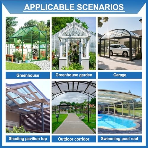 10 PCS Polycarbonate Greenhouse U Connector Profile 4ft Length Fits 0.32’’ &