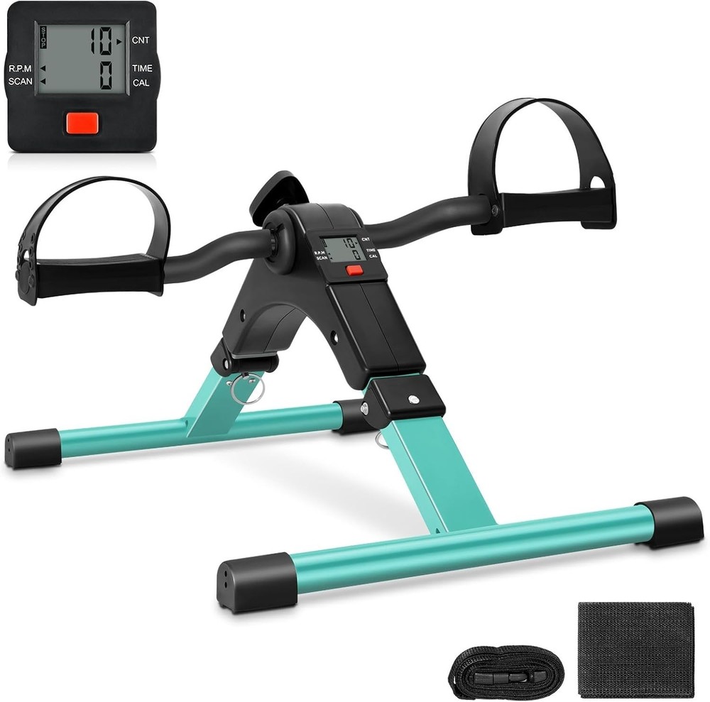 Folding Pedal Exerciser, Under Desk Pedal Exerciser, Arm and Leg Exercise