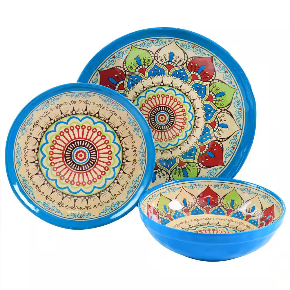 Camilla 12-Piece Melamine Dinnerware Set