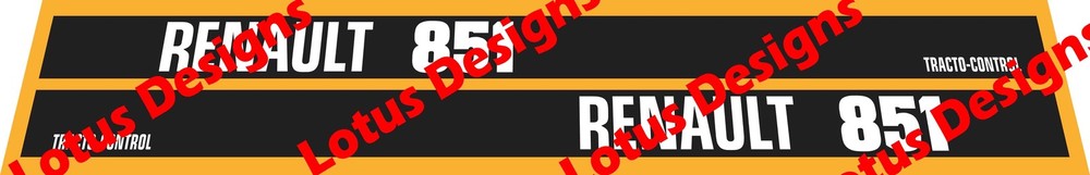 Renault Tractor bonnet stickers / decals