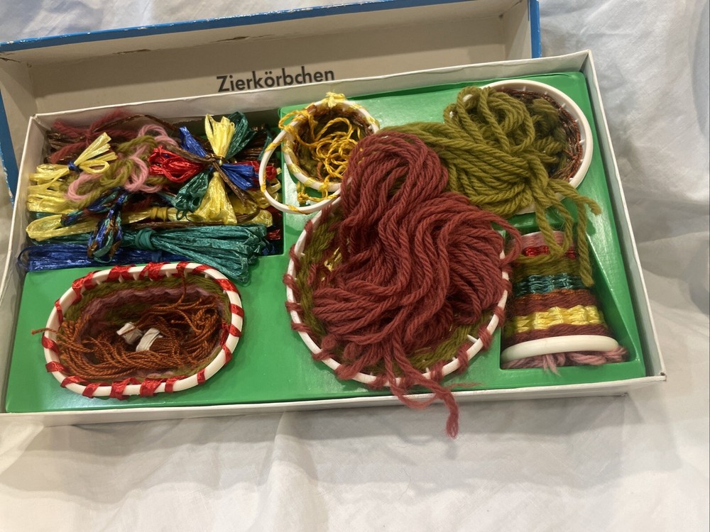 Vintage German Knit Work Basket Kit