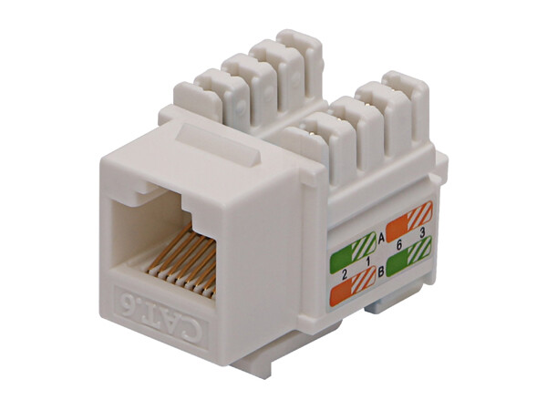 100 Lot CNAweb Cat6 RJ45 Punchdown Keystone Network Jack, 110 Style, White