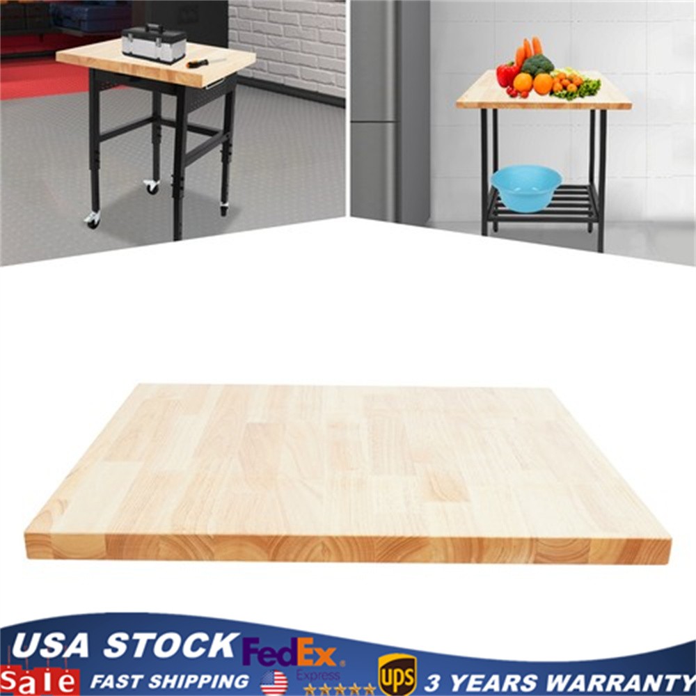 Modern Rectangular Countertop Rubber Wood Countertop Standard Countertop Durable