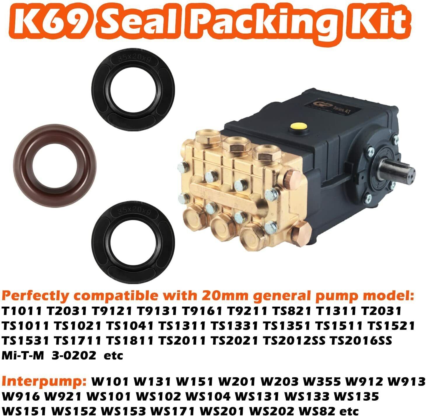 Replacement Pressure Washer Repair Kit 69 For General Pump TS1511 TS2021 K69
