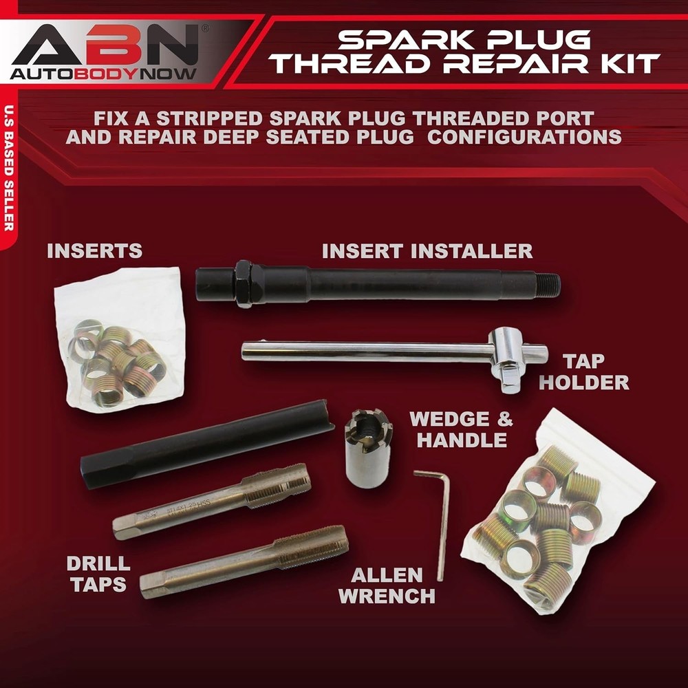 Spark Plug Thread Repair Rethreading Set, 14mm Metric – Rethreading Tool Kit ...