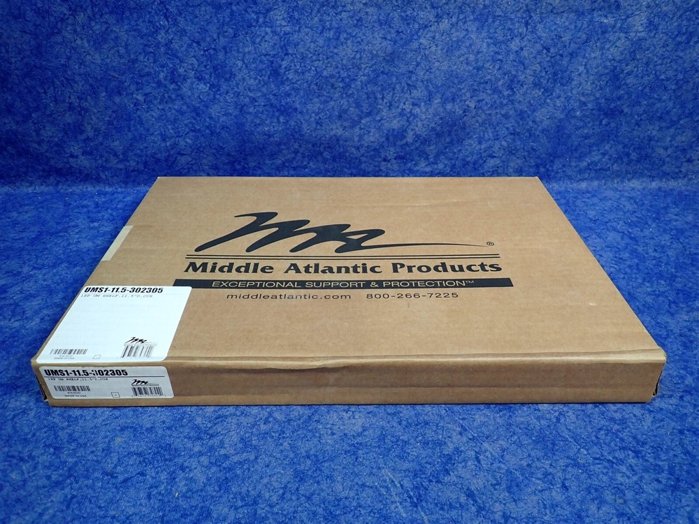 Middle Atlantic UMS1-11.5 CUSTOM 1 RU Rackshelf Universal Mounting Pattern (P25)