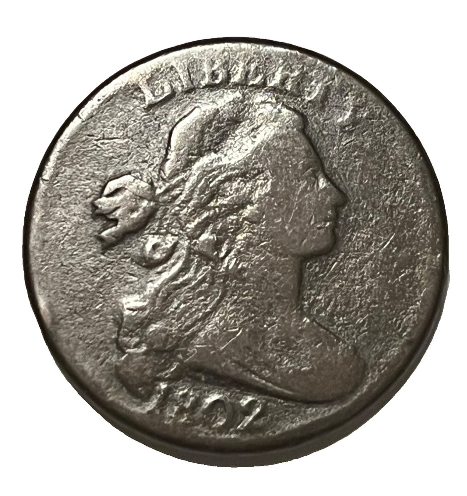 1802 draped bust cent , VG +