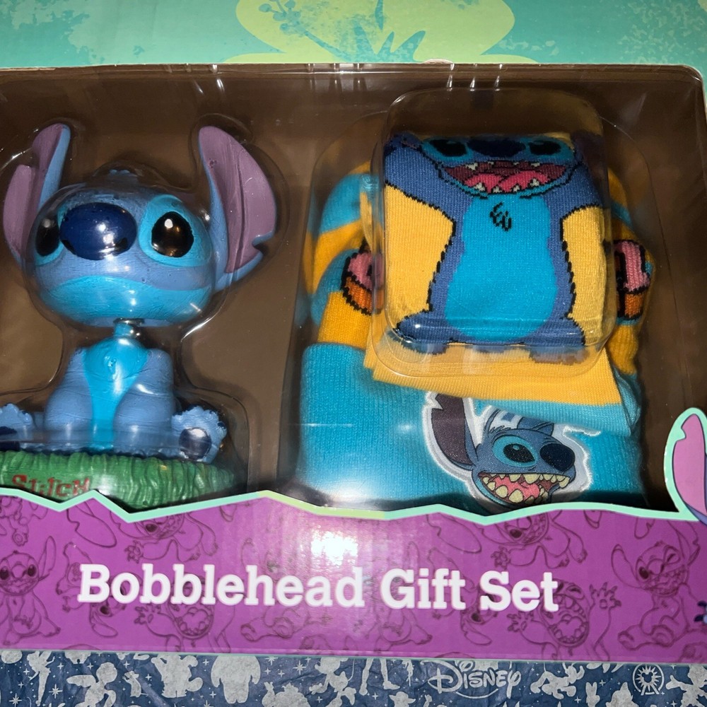 Disney STITCH Bobble head Gift Set