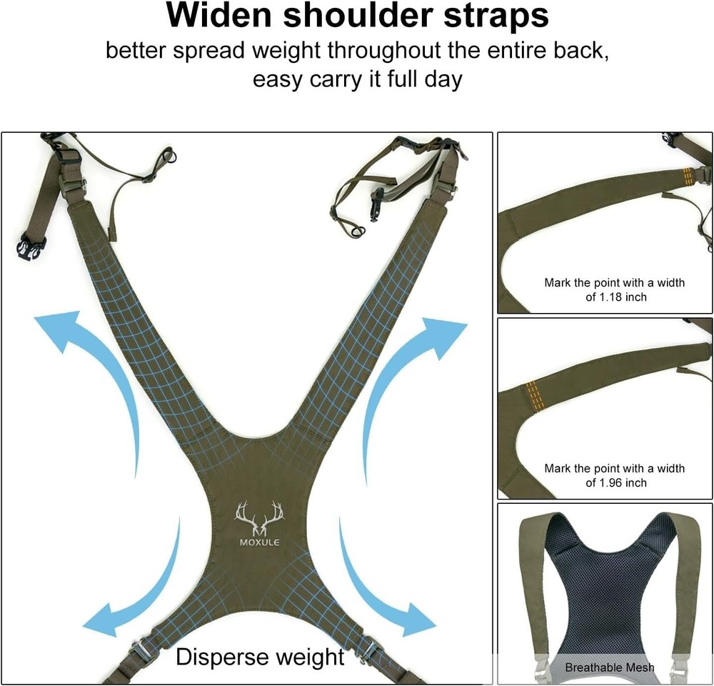 Binocular Harness Chest Pack: Bino Case with Rangefinder Pocket, Multi Pockets