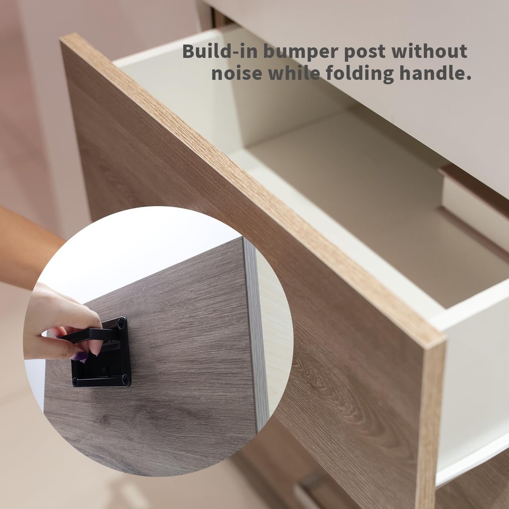 Recessed Pull Handles Hatches Pull Handle with Mount Screws Black Toolbox Rec...