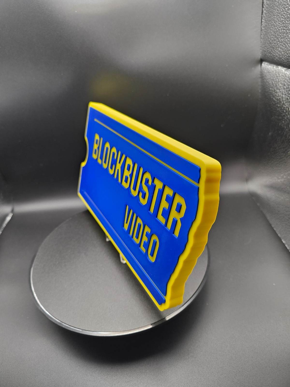 Blockbuster Logo Sign Display | 3D Wall Desk Shelf Art - FREE SHIPPING