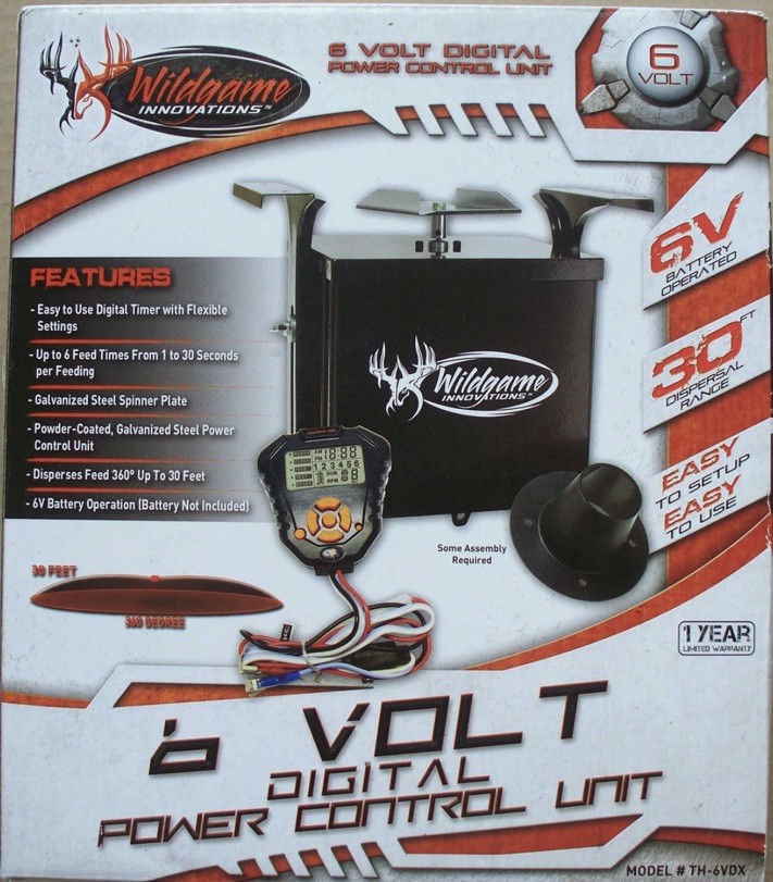 Wildgame Innovations Hanging Deer Feeder 6Volt Digital Power Control Unit LCD