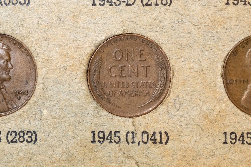 1945 No Mint Mark Wheat Penny