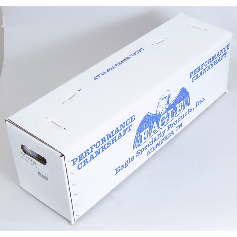 Eagle Crank 103523480; Cast 3.480 in. Stroke, 1pc Rear, 5.7 in. Rod for 350 SBC