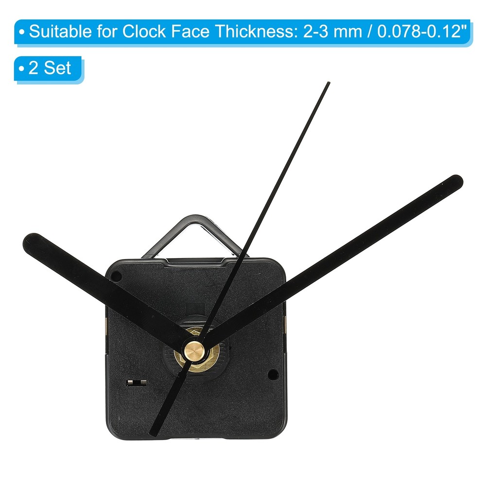 Clock Mechanism Replacement, 2Set Quartz Clock Mechanism DIY Wall Clock, 17002