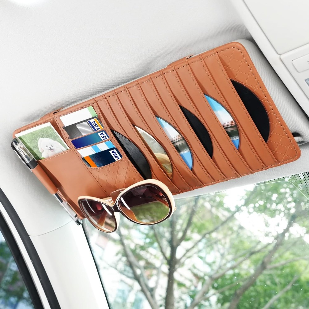Sun Visor CD Case Holder for Car - Multi-Function Visor Organizer with CD/DVD...
