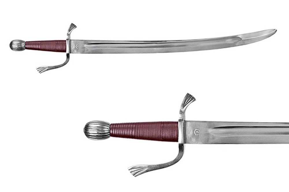 Falchion with leather sheath, practical blunt, SK-B