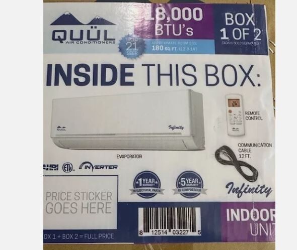 Quul RQ118 Mini Split Indoor Unit