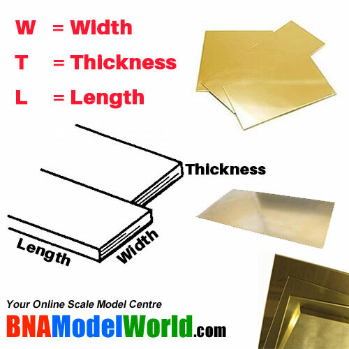 K&S Metals Assorted Brass Shim Sheets (4pcs, different size)