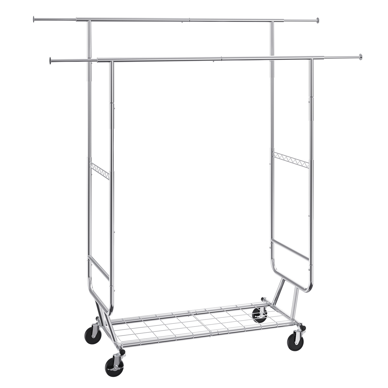 Uimoso Clothes Rack Heavy Duty Clothing Garment Rack Double Hanging Rod 600 lbs