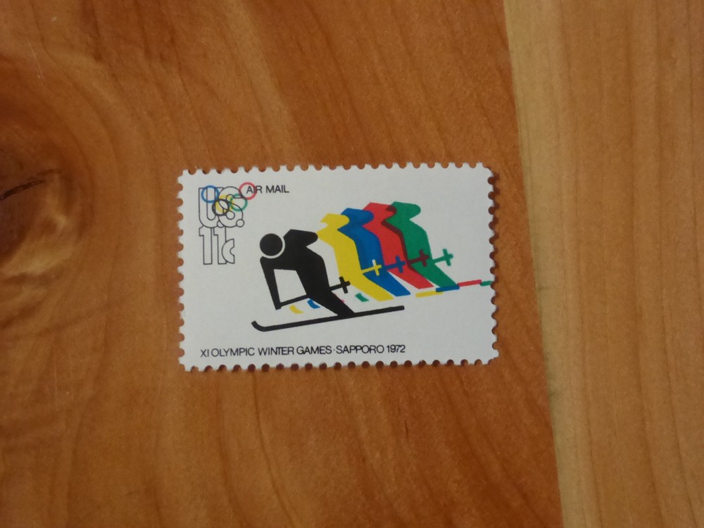 Whoops - #C85 11¢ "OLYMPIC SKIER"  MNH  MAJOR SHIFT ERROR