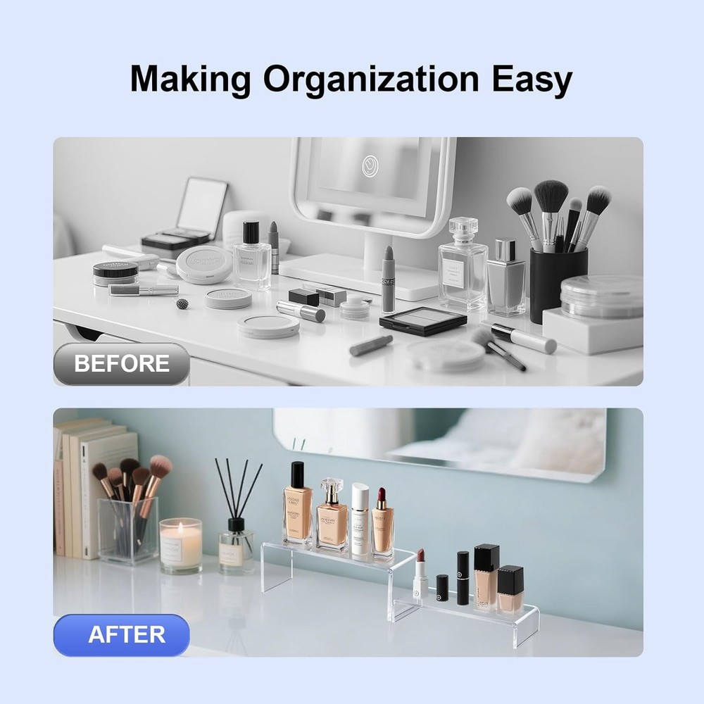 Clear Acrylic Display Risers 10 Pcs 2 Sets