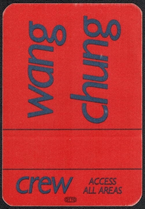 Wang Chung Backstage Pass - 1986 Cloth Pass
