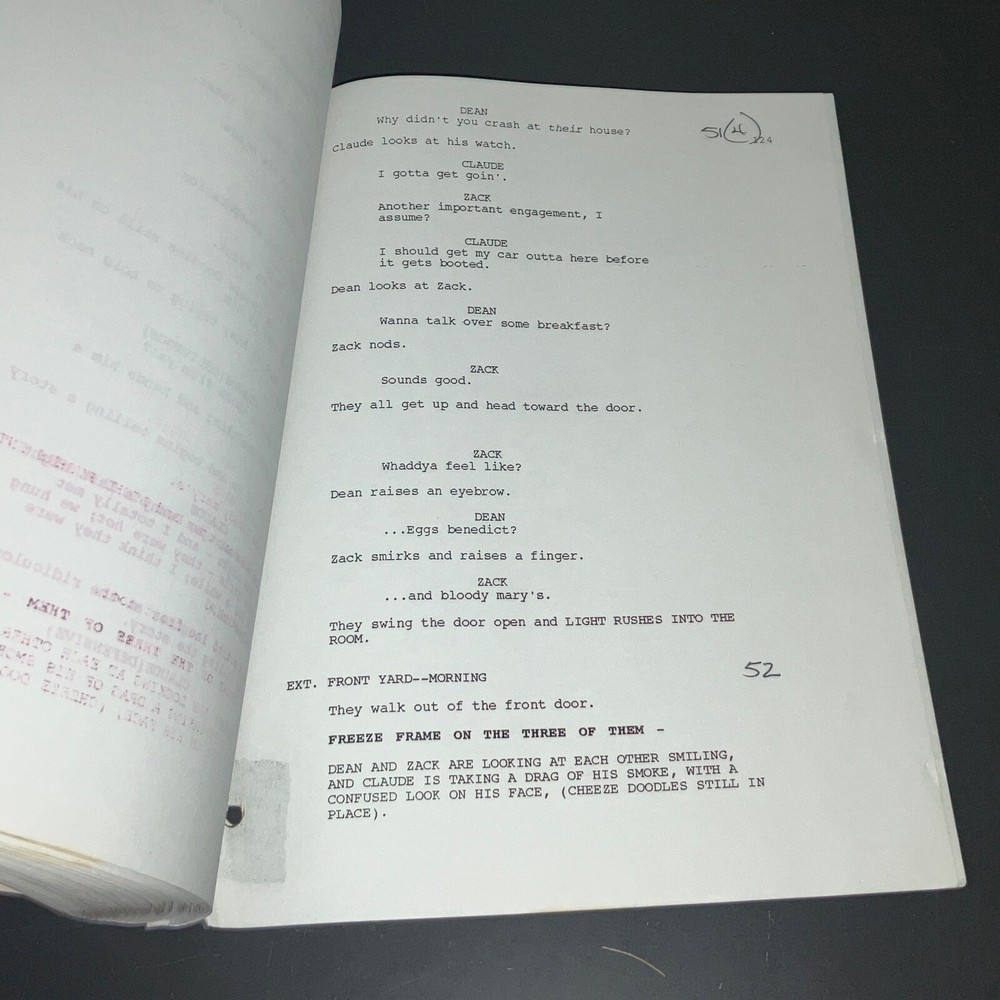 LEFT-OVERS (2000) Production-Used Jason Phillips Small Comedy Script wNotes +COA