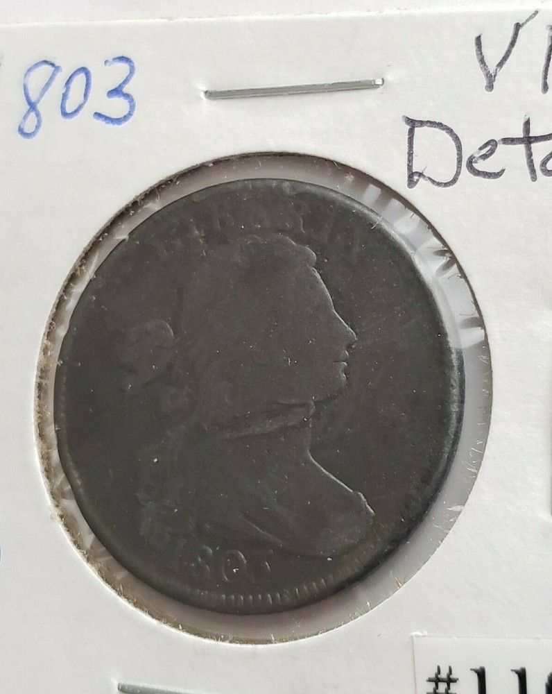 1803-P Small Date Large Fraction Draped Bust Large Cent