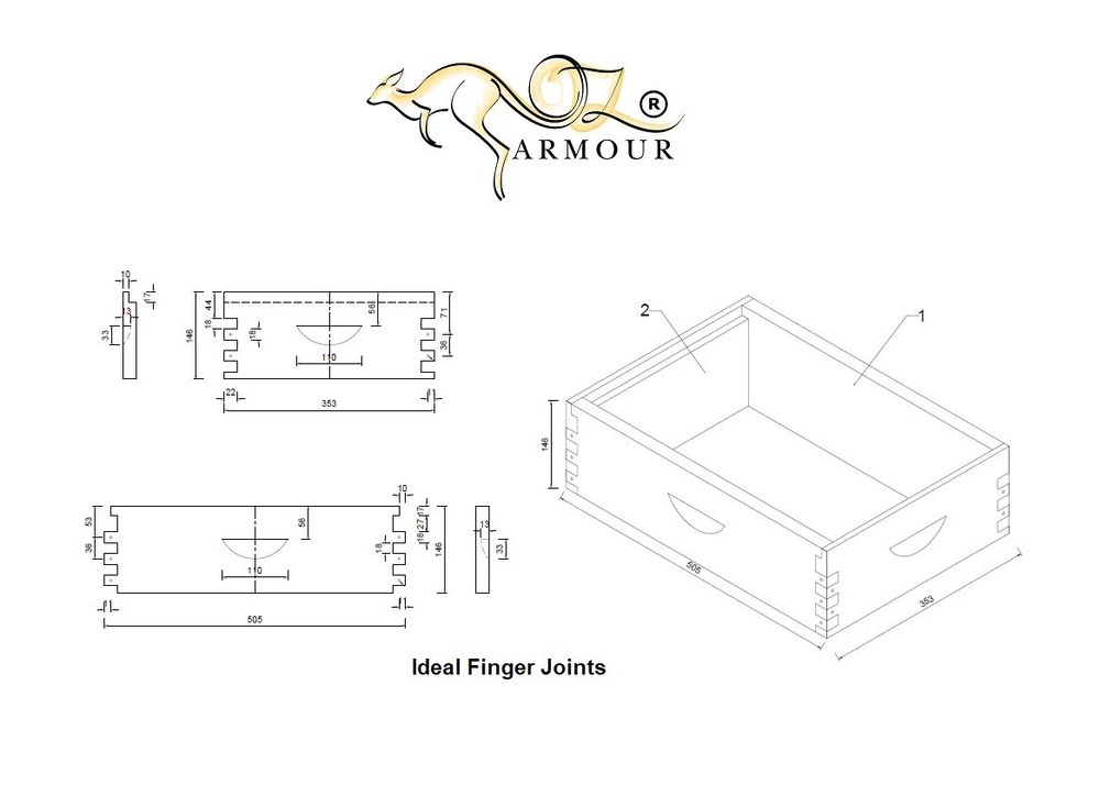 OZ ARMOUR IDEAL Beehive Boxes Premium Quality Flat Pack