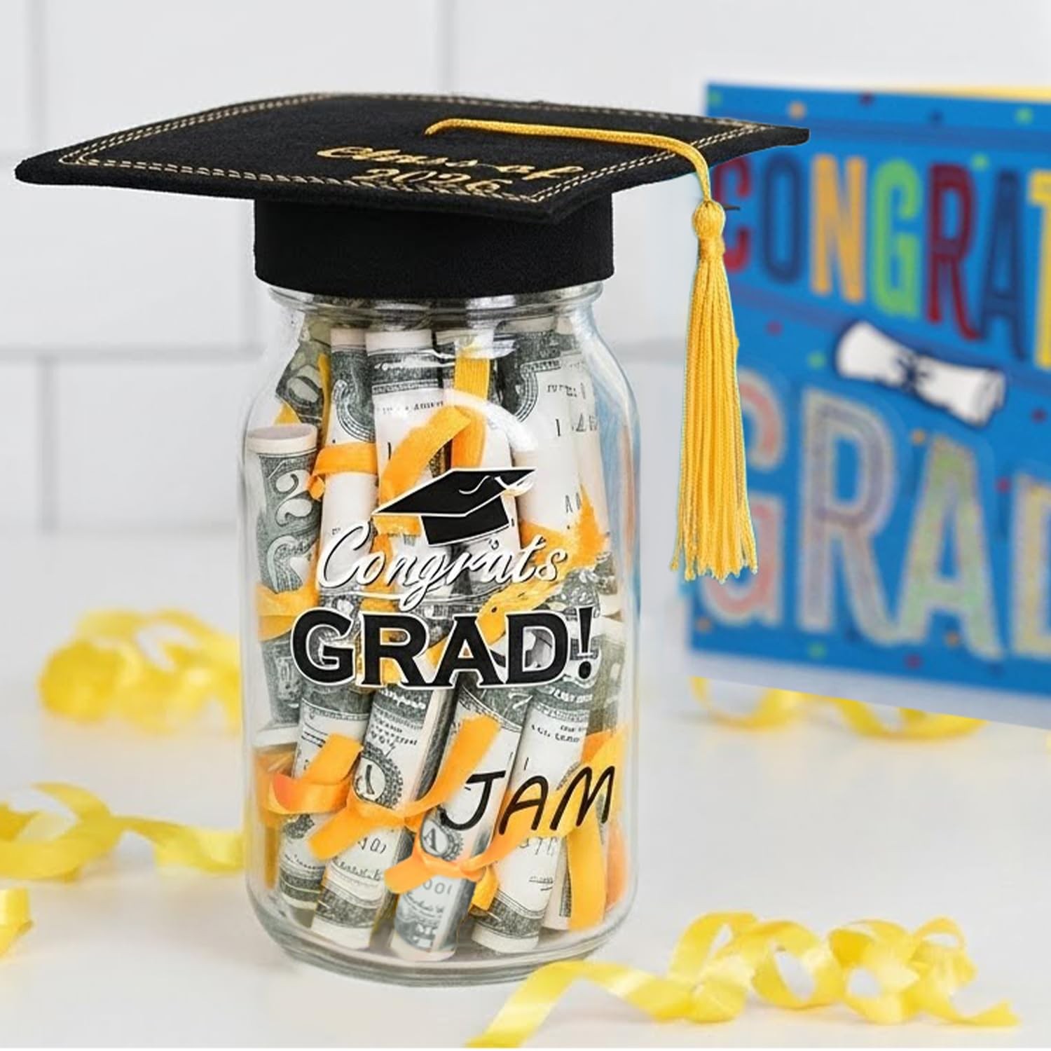 Graduation Gifts 2026 - Personalized Name Mason Jar - Filled with...