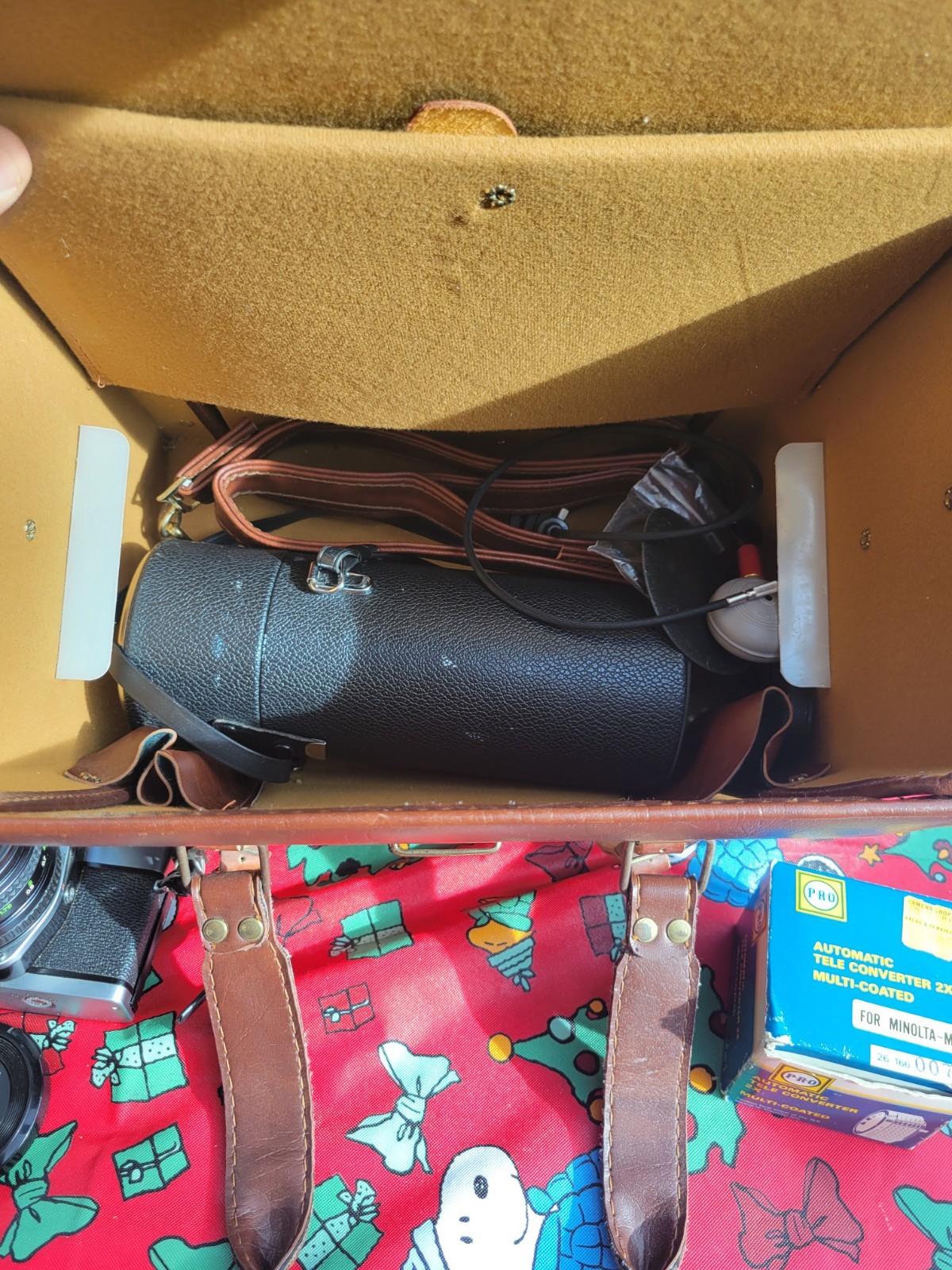 Vintage Minolta SR-T Camera with 2x lens and Vivitar 70-210mm lens