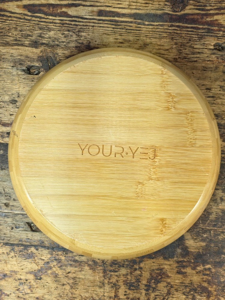 Handcrafted Round Bamboo Serving Tray Bowl