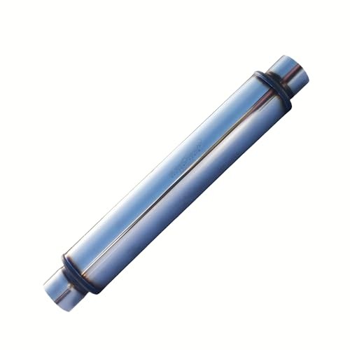 Exhaust Resonator, Straight Gasflow Design, Quiet and Deep Sound Muffler, 2.25