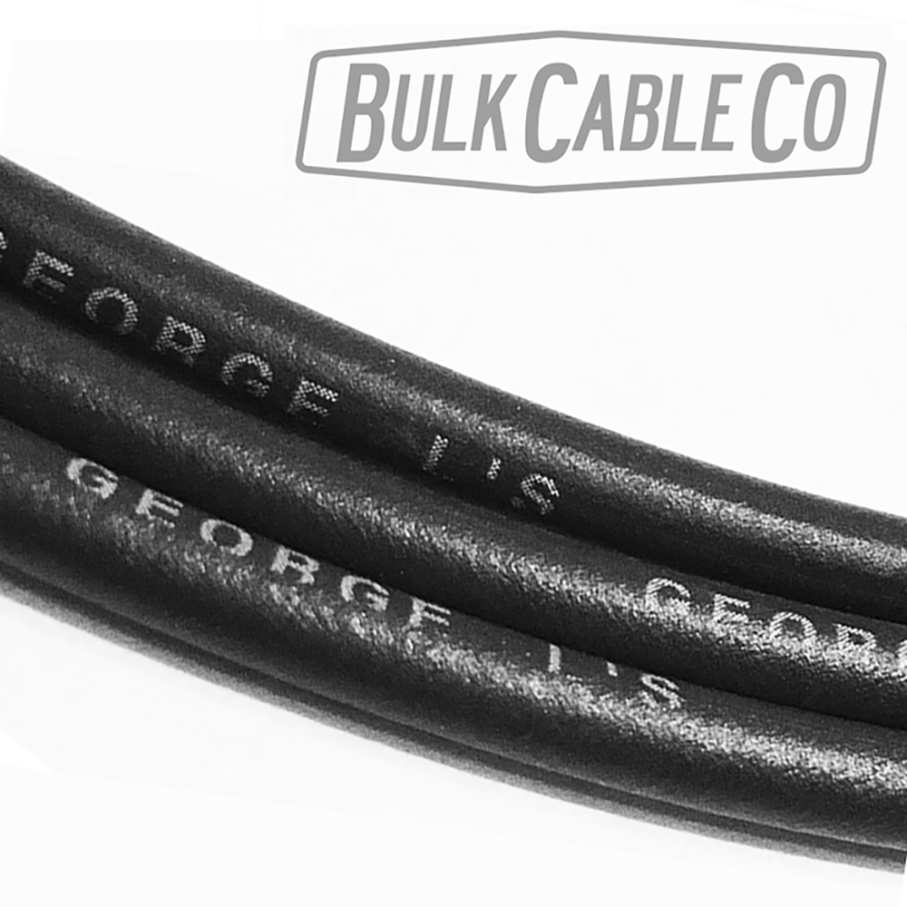 10 FT - George L's .155 - BLACK - Pedalboard Patch Cable - Bulk Guitar FX Cable