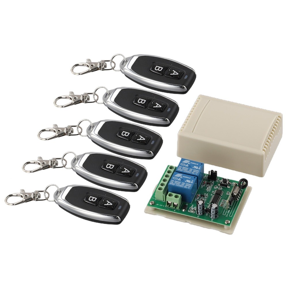 2 Channel Garage Door Remote Control Switch Relay Wireless Transmitter+Receiver