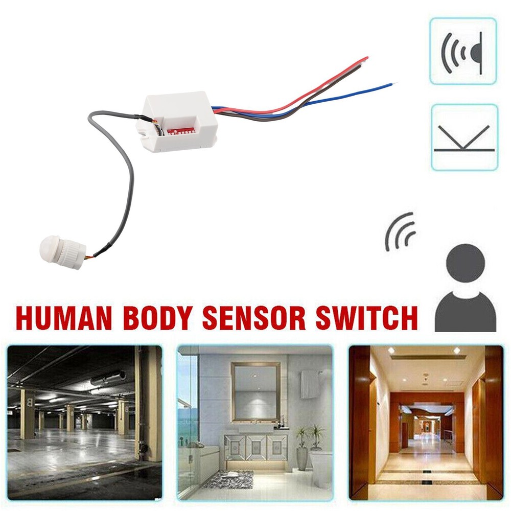 For 360° Mini Recessed PIR Ceiling Occupancy Motion Sensor Detector Light Switch