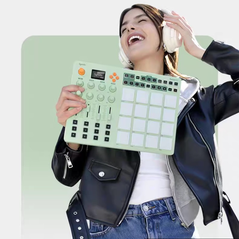 Synido MIDI Pad Controller|Rechargeable Beat Maker Machine|16 RGB Backlit Pads